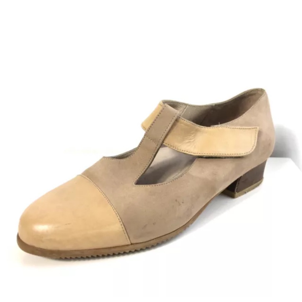 BEAUTIFEEL $265 Womens Nude Beige Leather Captoe Maryjane Comfort Shoes 7.5